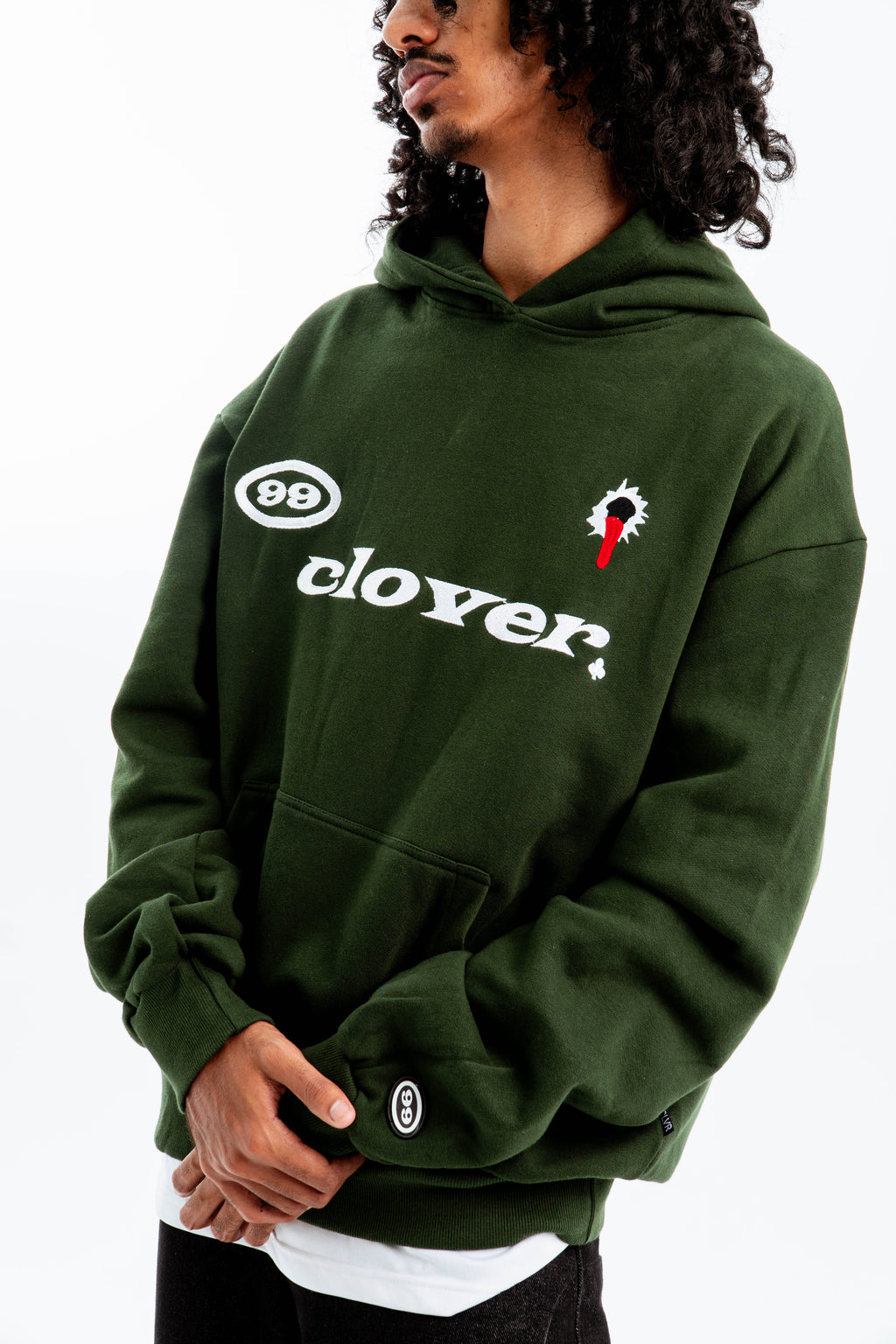 "FEELING LUCKY" OVERSIZED HOODIE GREEN