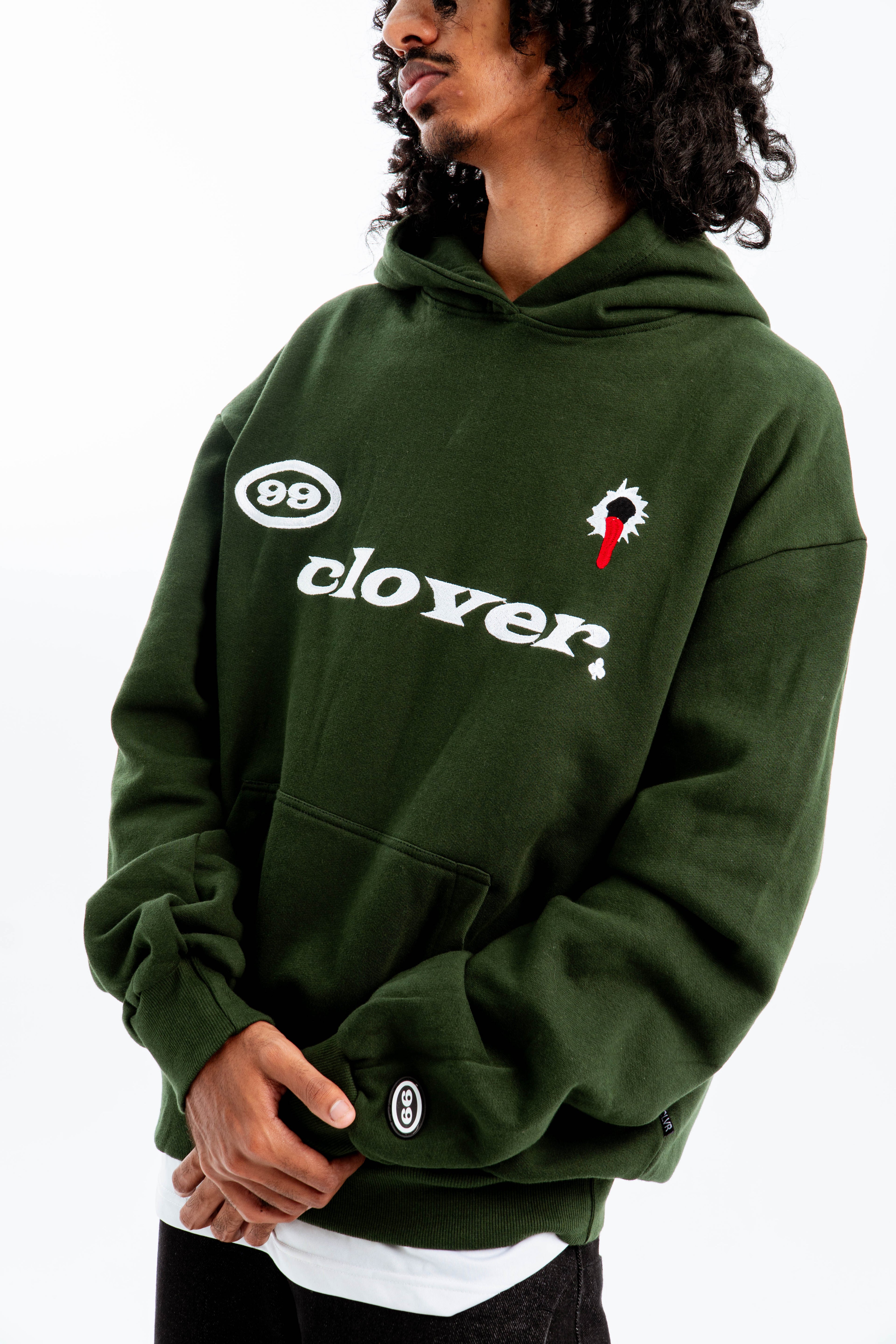 "FEELING LUCKY" OVERSIZED HOODIE GREEN