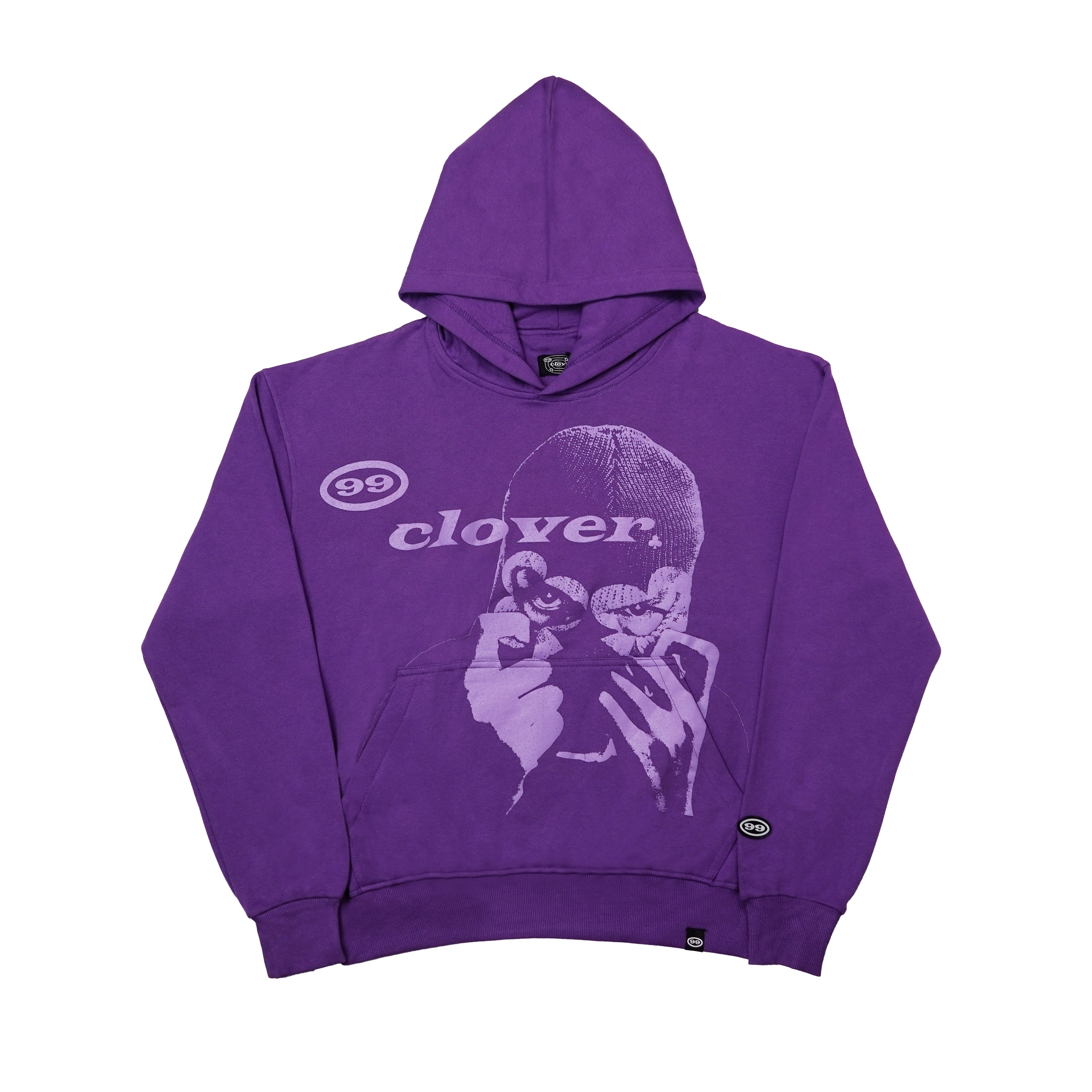 "CLOVER VISION" OVERSIZED HOODIE PURPLE