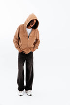 "EASY" ZIP-UP BROWN