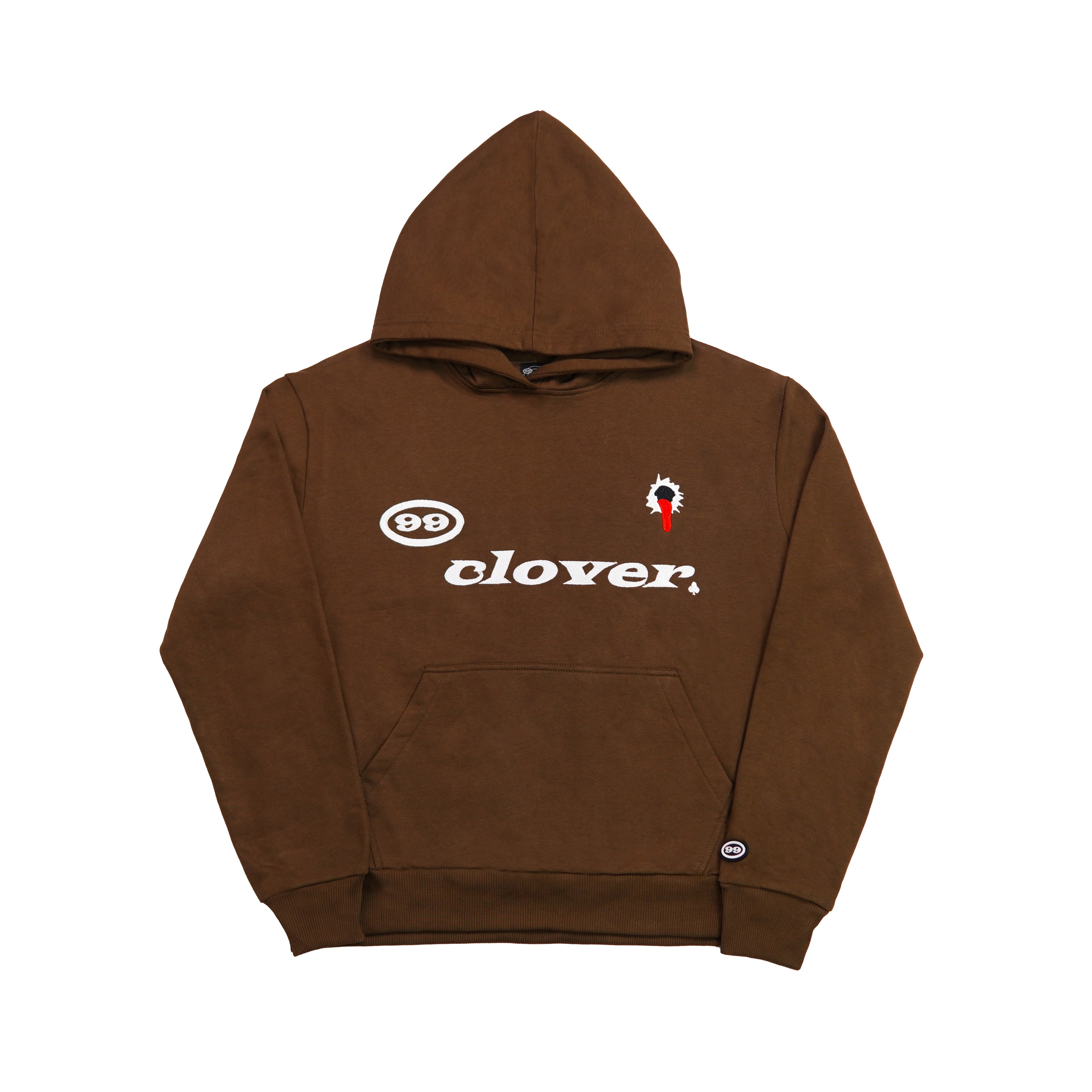 "FEELING LUCKY" OVERSIZED HOODIE BROWN