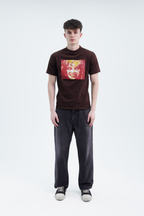 “GHABBY” FITTED TEE - BROWN