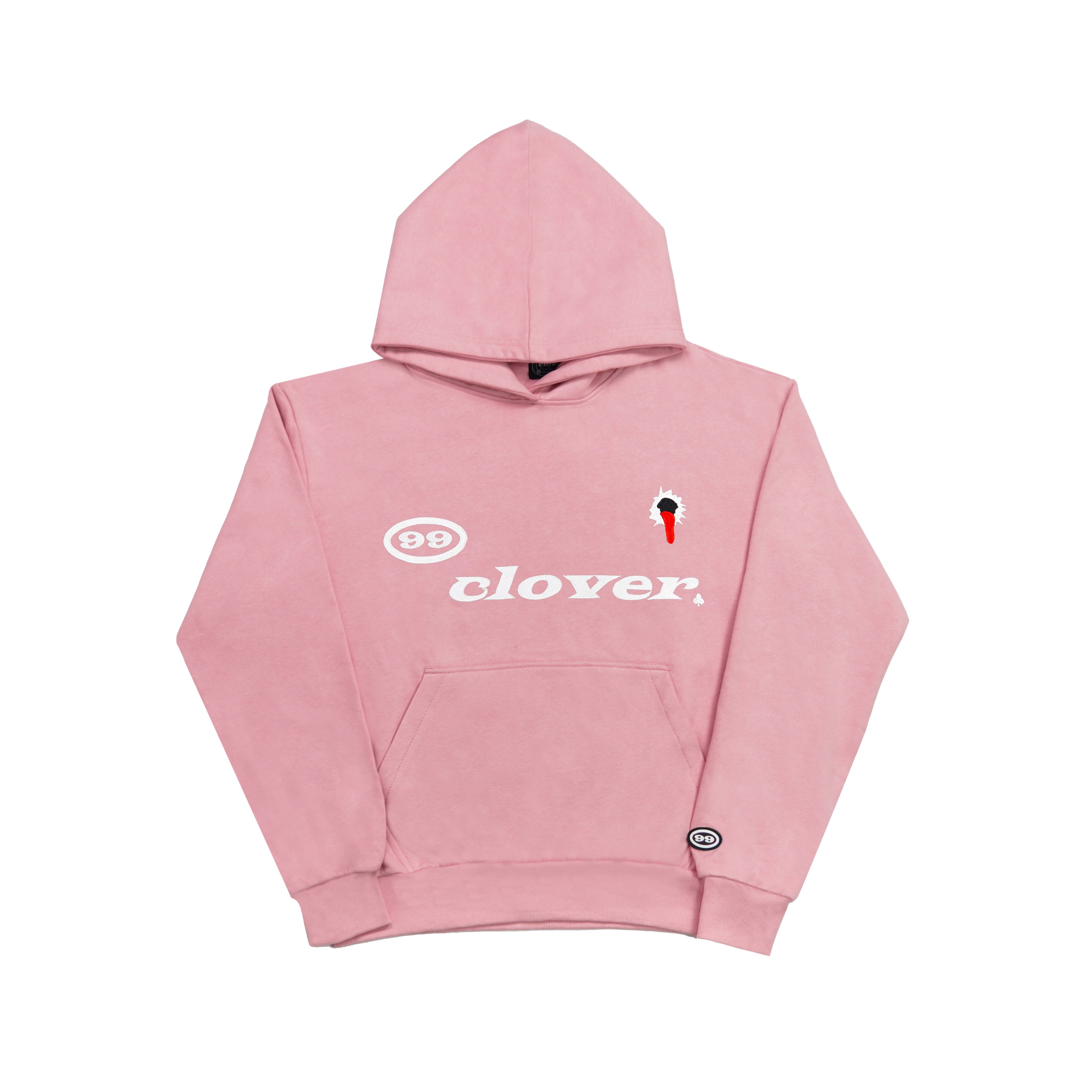 "FEELING LUCKY" OVERSIZED HOODIE PINK