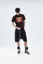 “GHABBY” FITTED TEE - BROWN