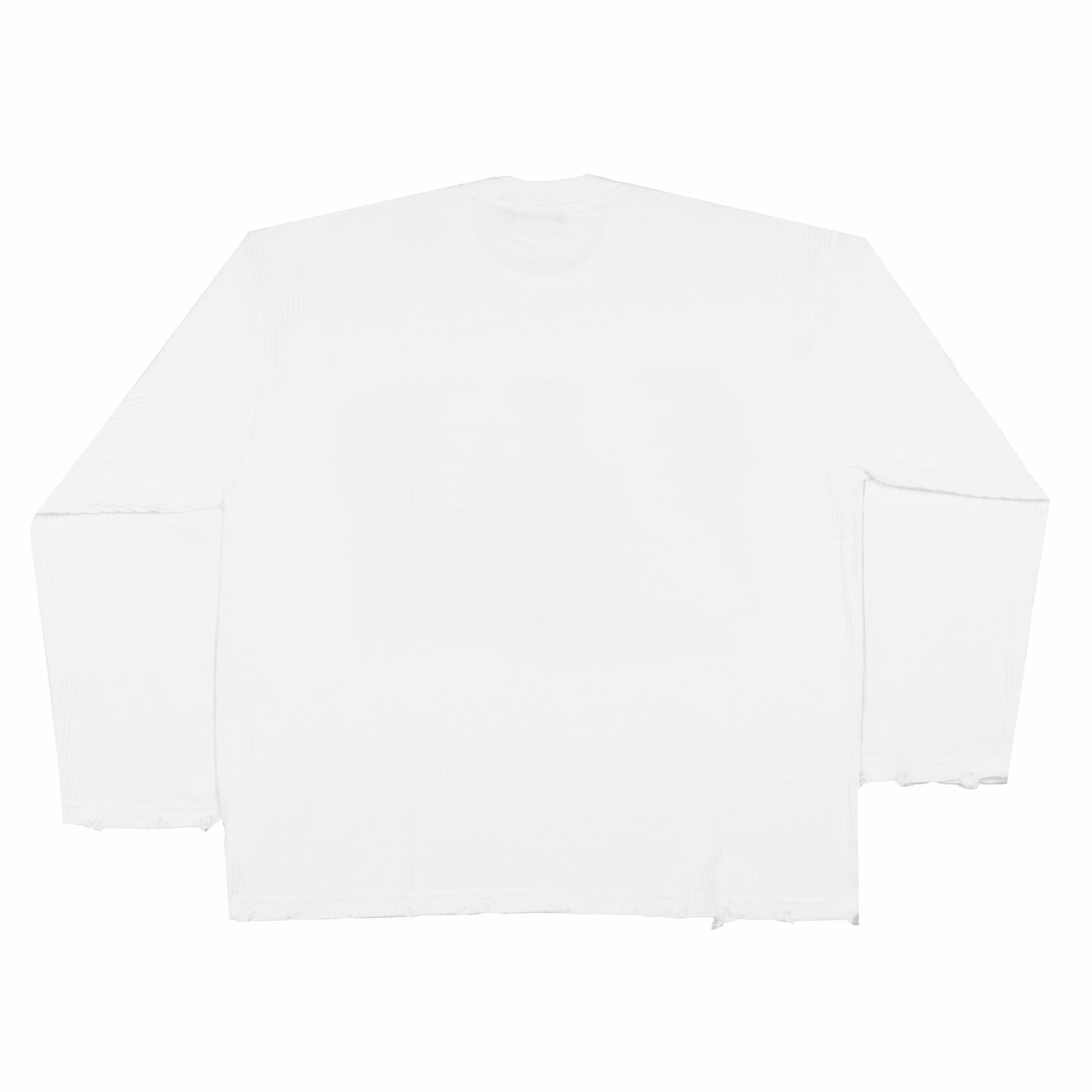 "XRAY" WAFFLE KNIT LONGSLEEVE WHITE