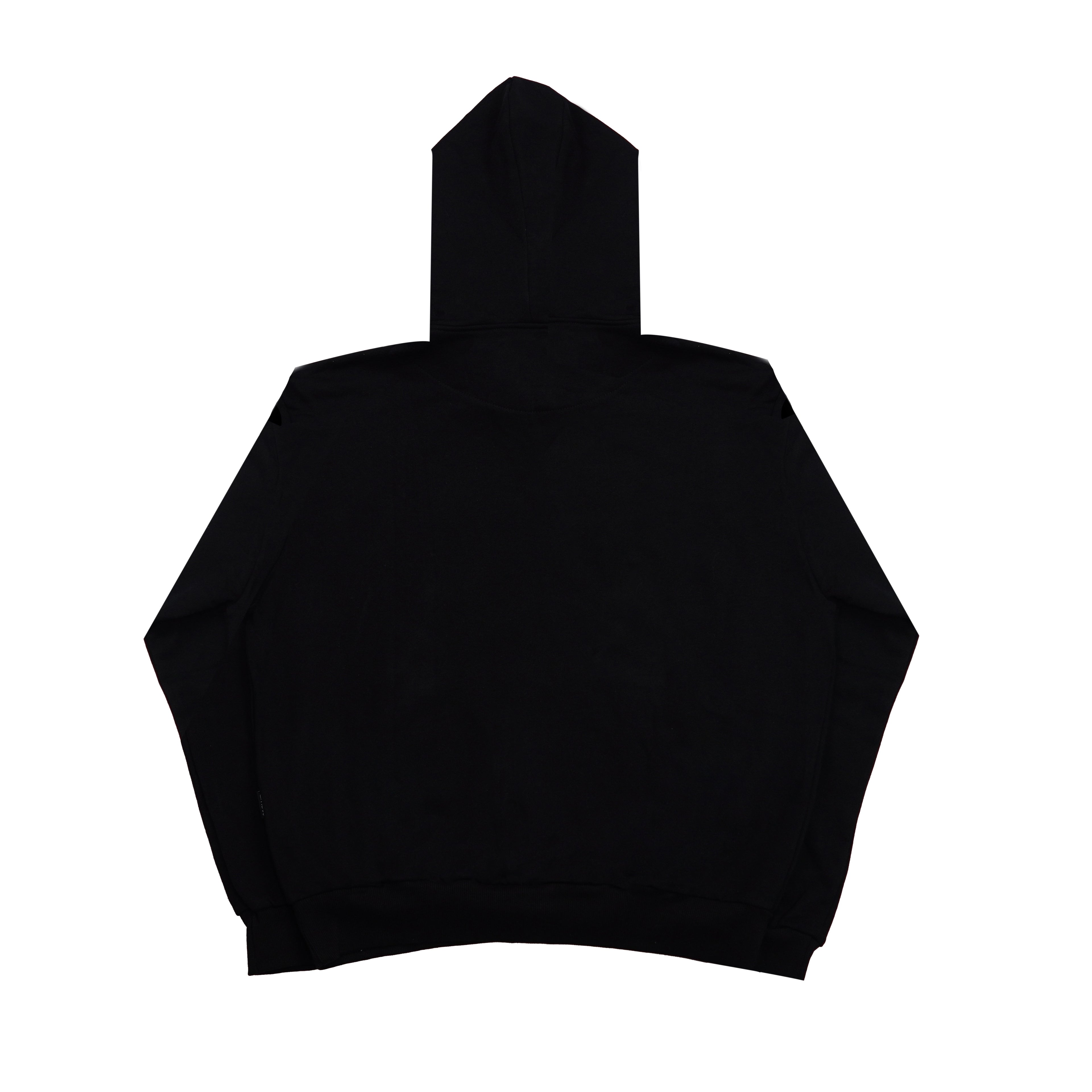 “CLOVER VISION” OVERSIZED HOODIE BLACK/RED