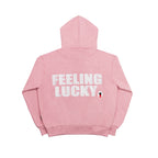 "FEELING LUCKY" OVERSIZED HOODIE PINK