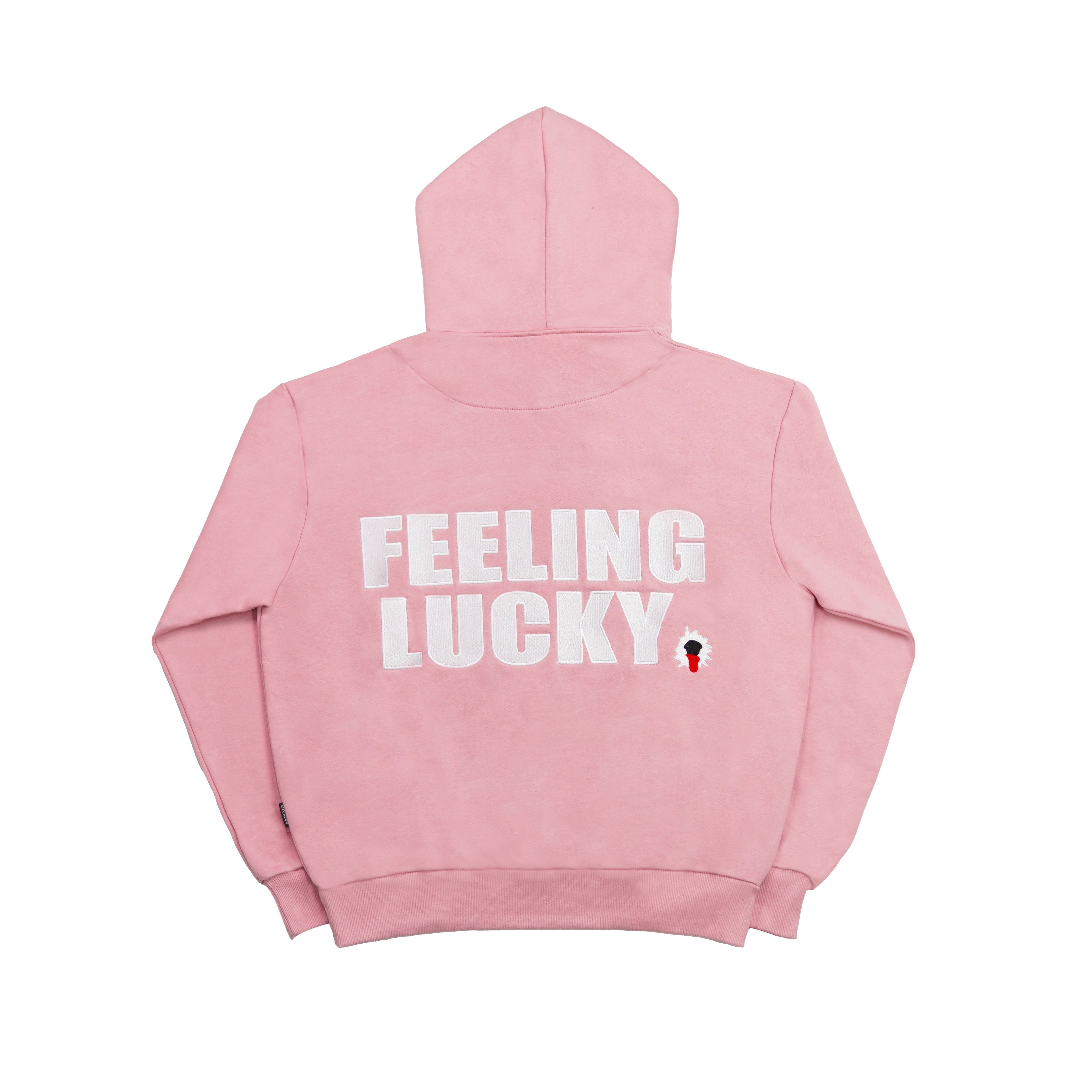 "FEELING LUCKY" OVERSIZED HOODIE PINK