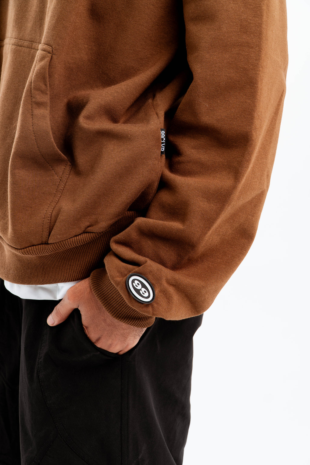 "FEELING LUCKY" OVERSIZED HOODIE BROWN