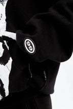 “CLOVER VISION” OVERSIZED HOODIE BLACK/RED