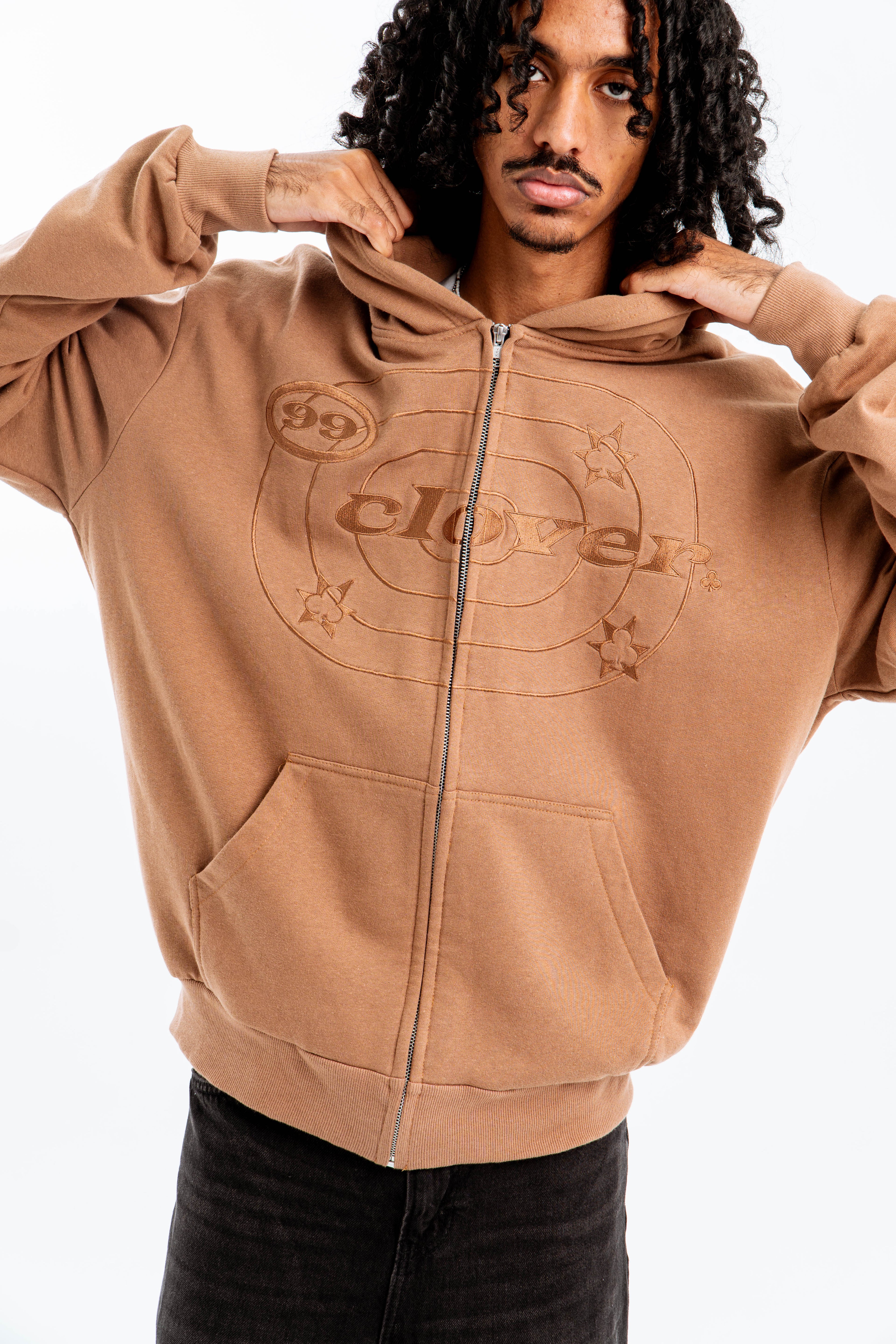 "EASY" ZIP-UP BROWN