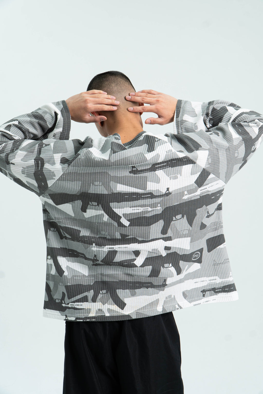 "C.A.M.O V2" WAFFLE-KNIT LONGSLEEVE (SNOW)
