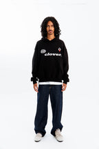 "FEELING LUCKY" OVERSIZED HOODIE BLACK