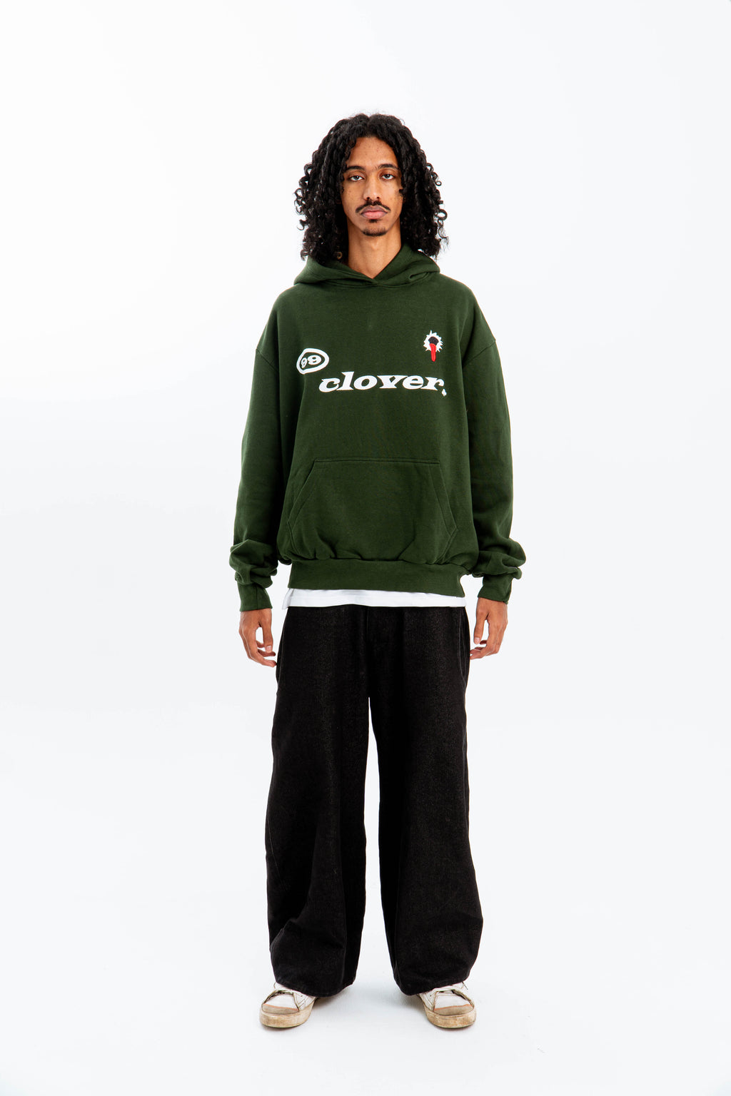 "FEELING LUCKY" OVERSIZED HOODIE GREEN