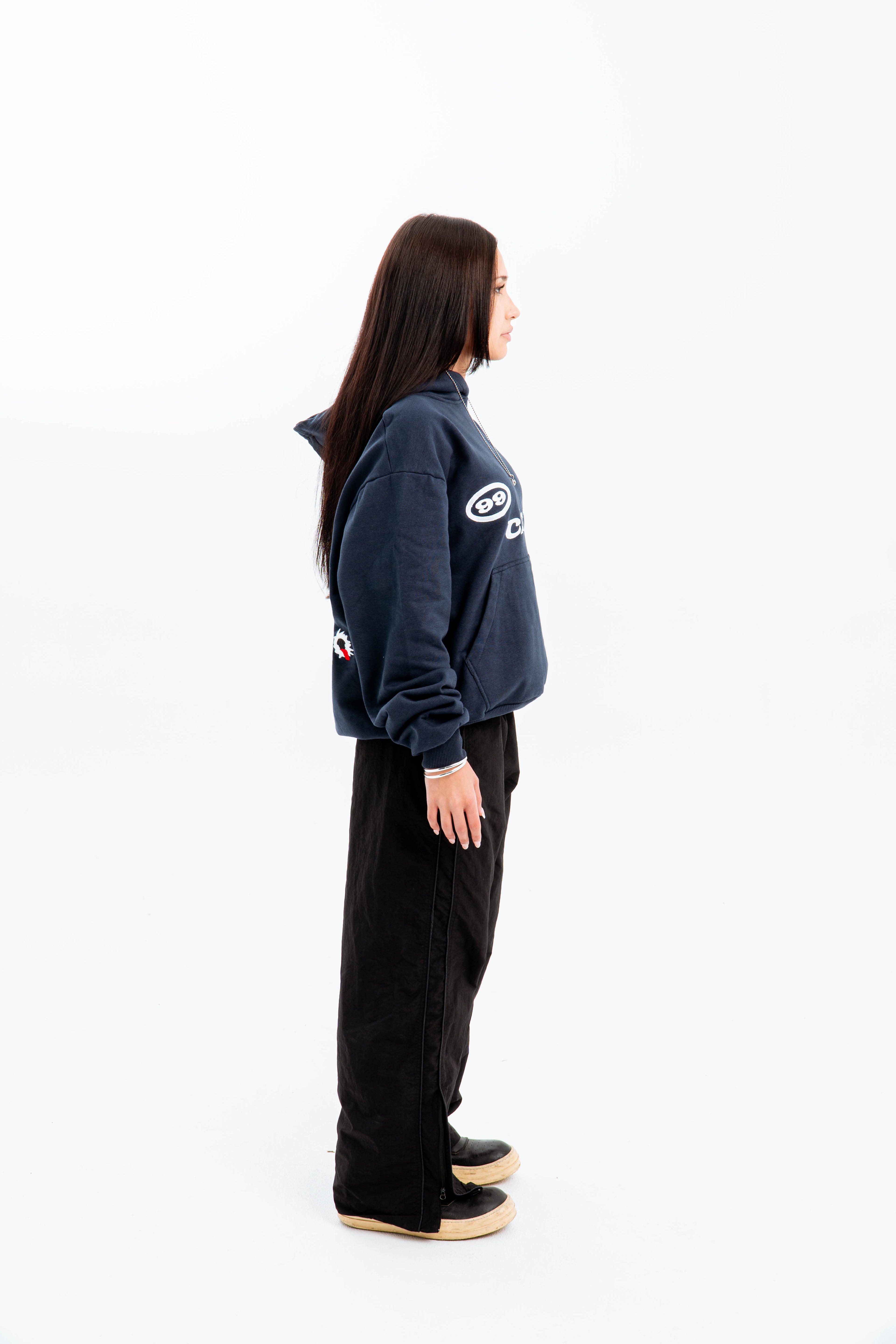 "FEELING LUCKY" OVERSIZED HOODIE NAVY