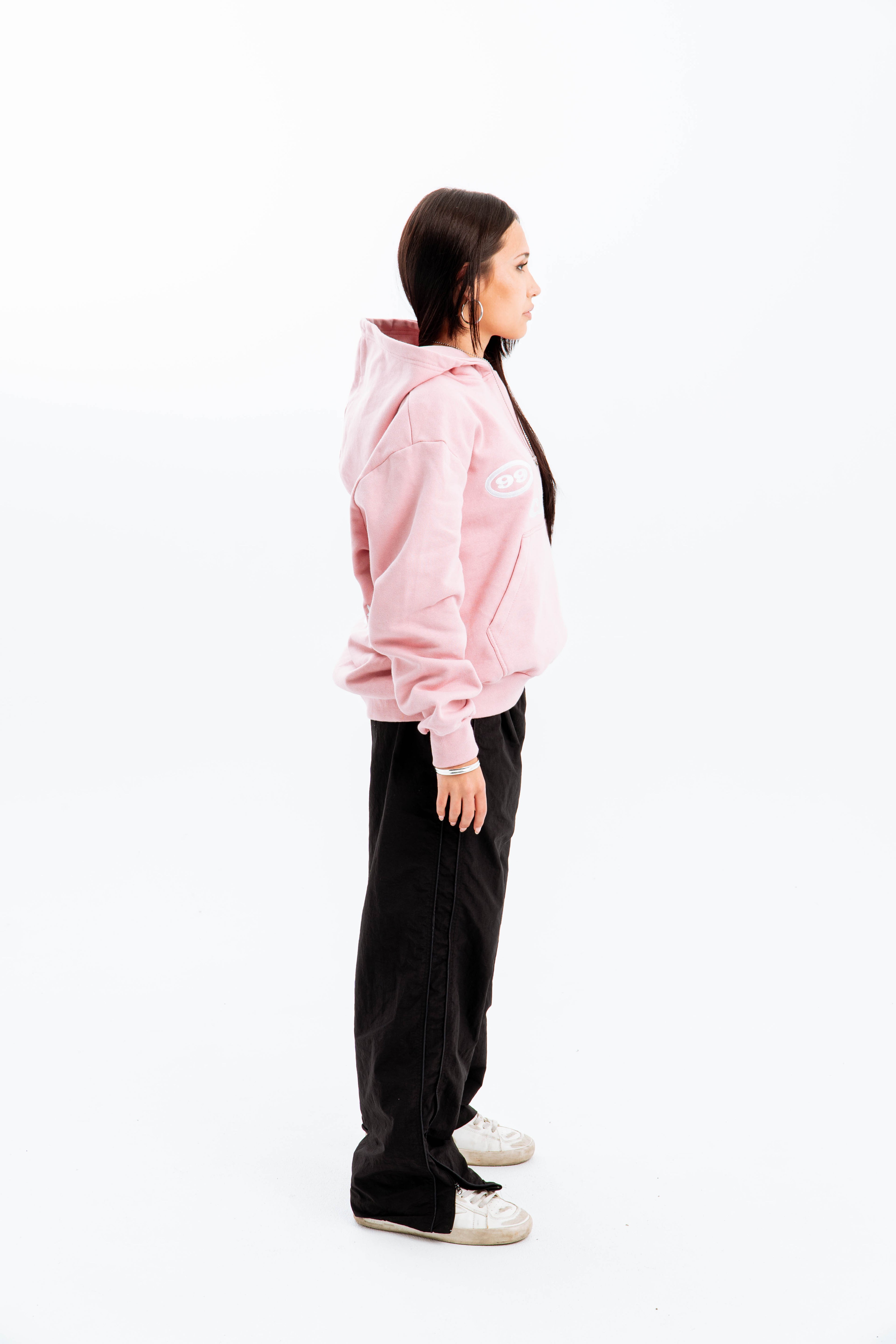 "FEELING LUCKY" OVERSIZED HOODIE PINK