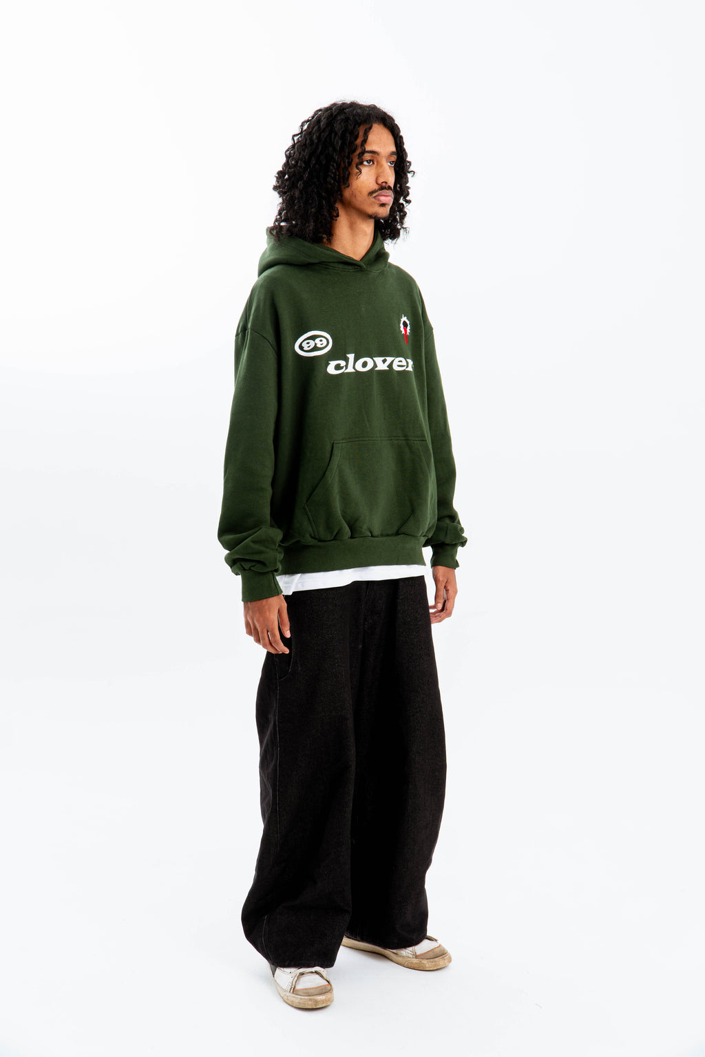 "FEELING LUCKY" OVERSIZED HOODIE GREEN