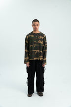 "C.A.M.O V2" WAFFLE-KNIT LONGSLEEVE (FOREST)