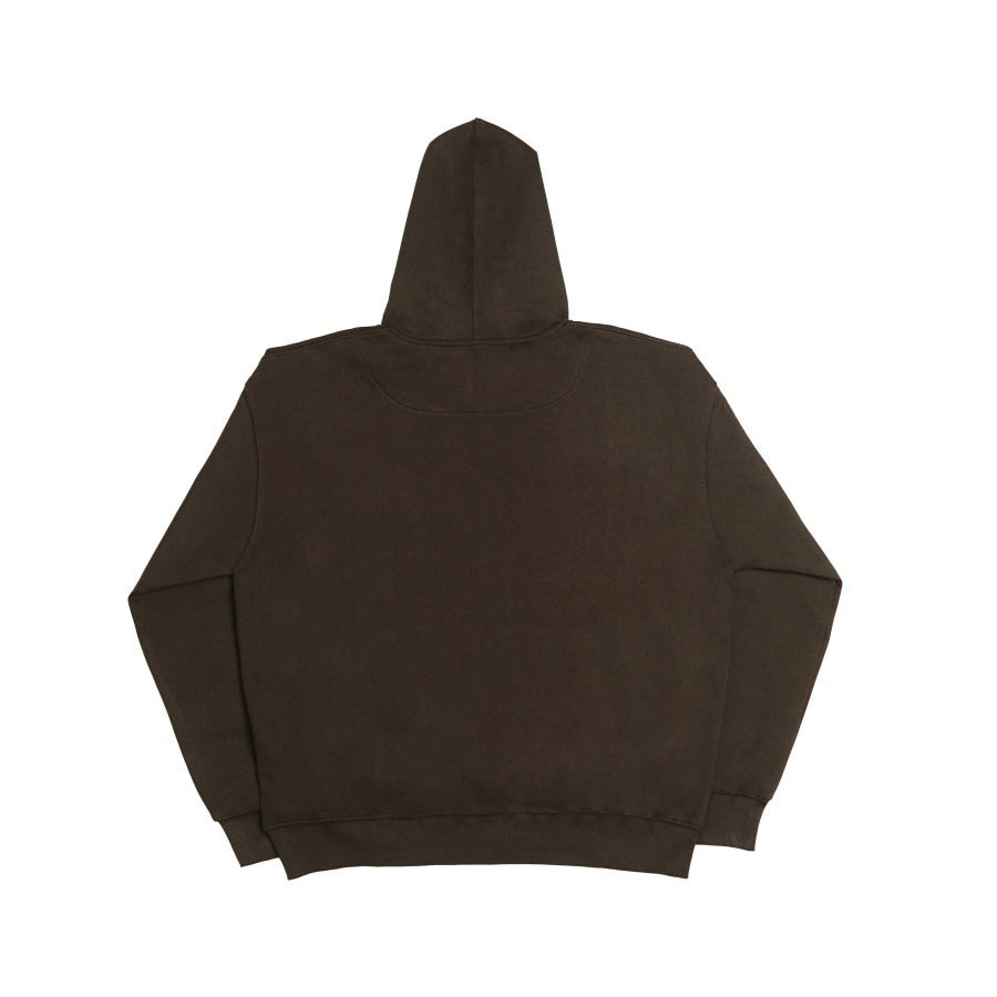 "CLOVER VISION" OVERSIZED HOODIE BROWN