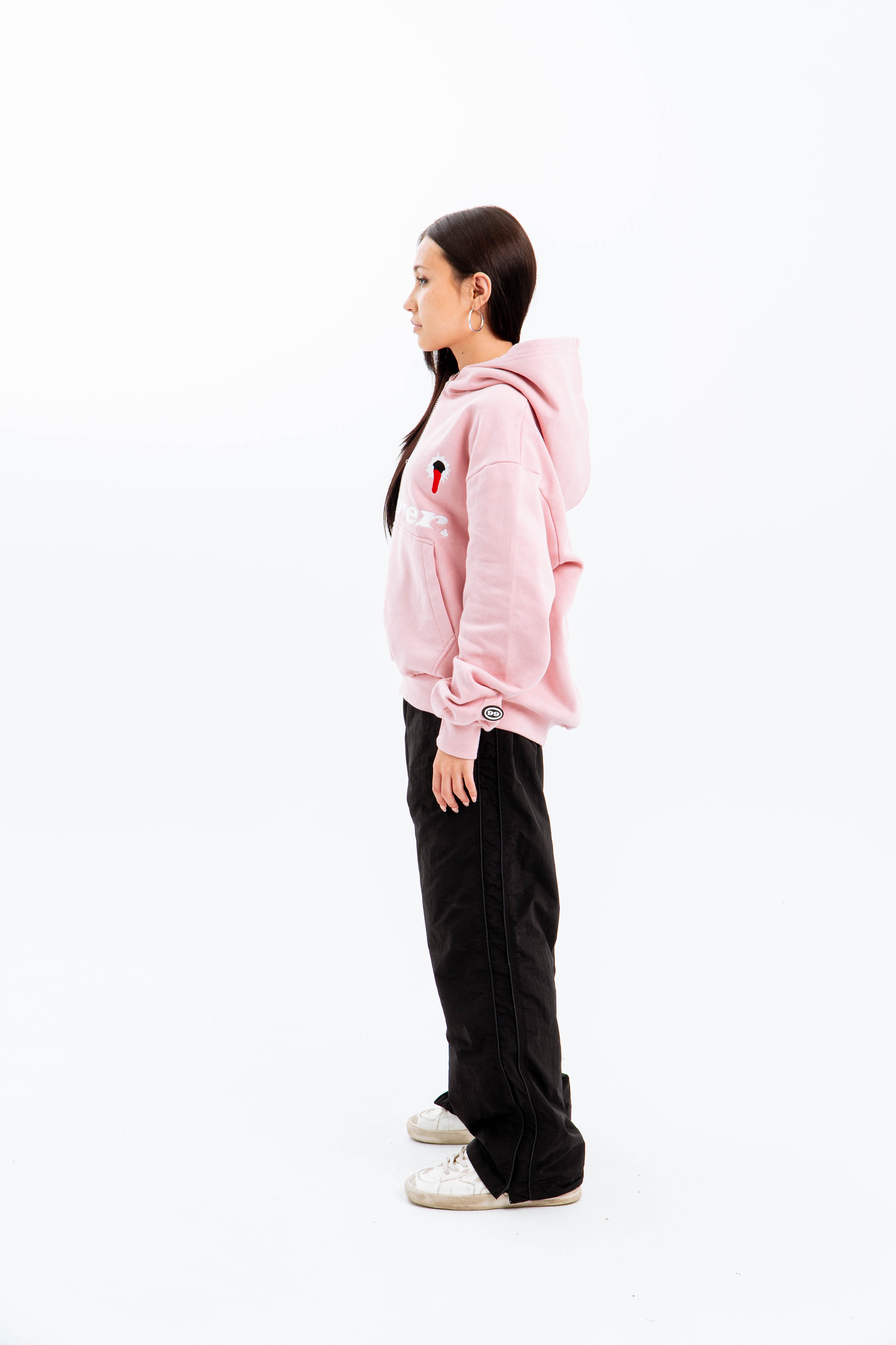"FEELING LUCKY" OVERSIZED HOODIE PINK