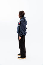 "FEELING LUCKY" OVERSIZED HOODIE NAVY