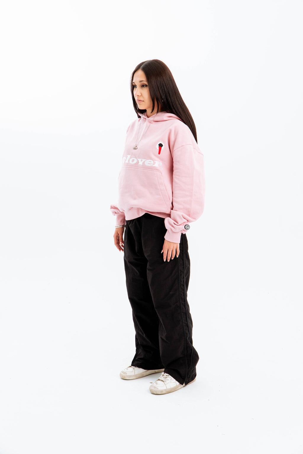 "FEELING LUCKY" OVERSIZED HOODIE PINK