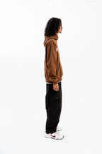 "FEELING LUCKY" OVERSIZED HOODIE BROWN