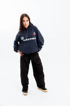 "FEELING LUCKY" OVERSIZED HOODIE NAVY