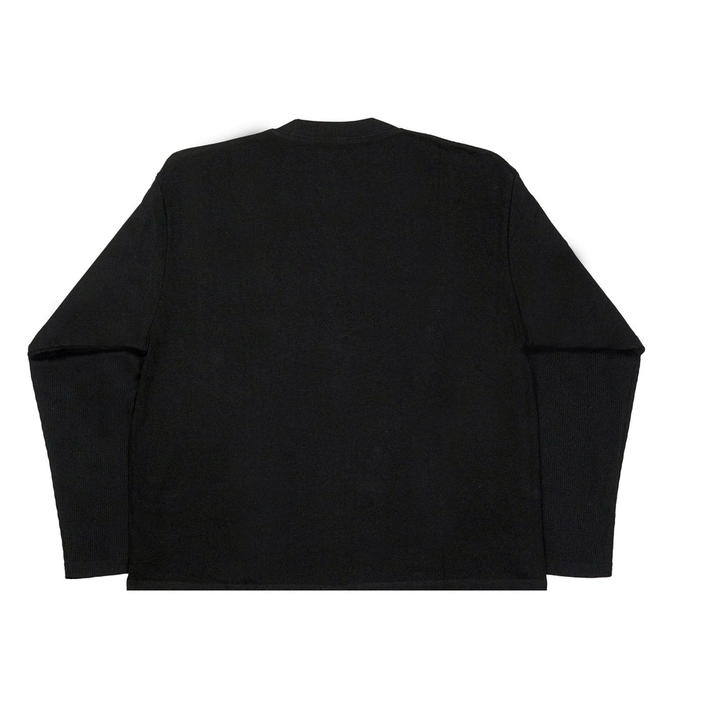 “RECOIL” DOUBLE LAYER LONGSLEEVE TEE - BLACK/BLACK