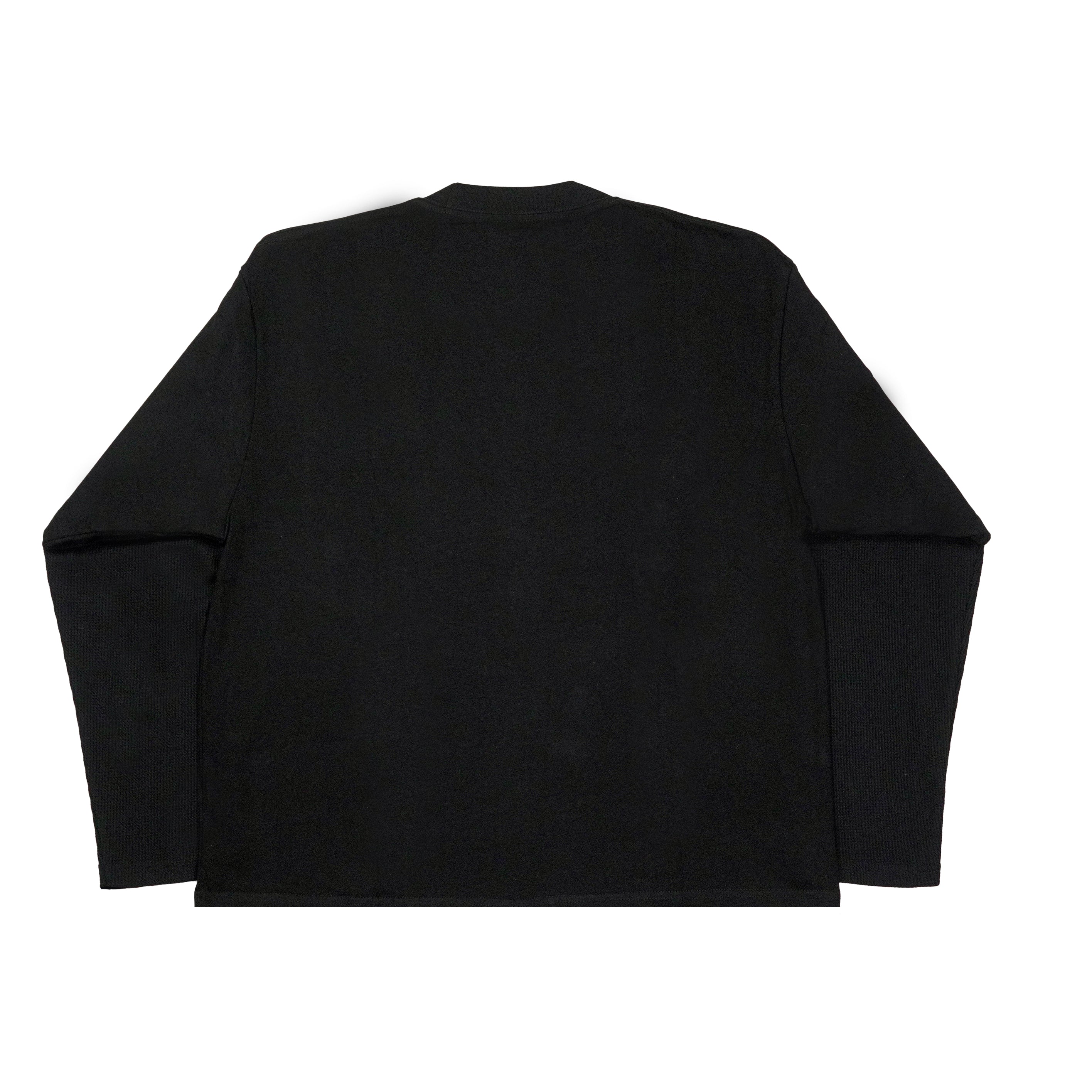 “RECOIL” DOUBLE LAYER LONGSLEEVE TEE - BLACK/BLACK