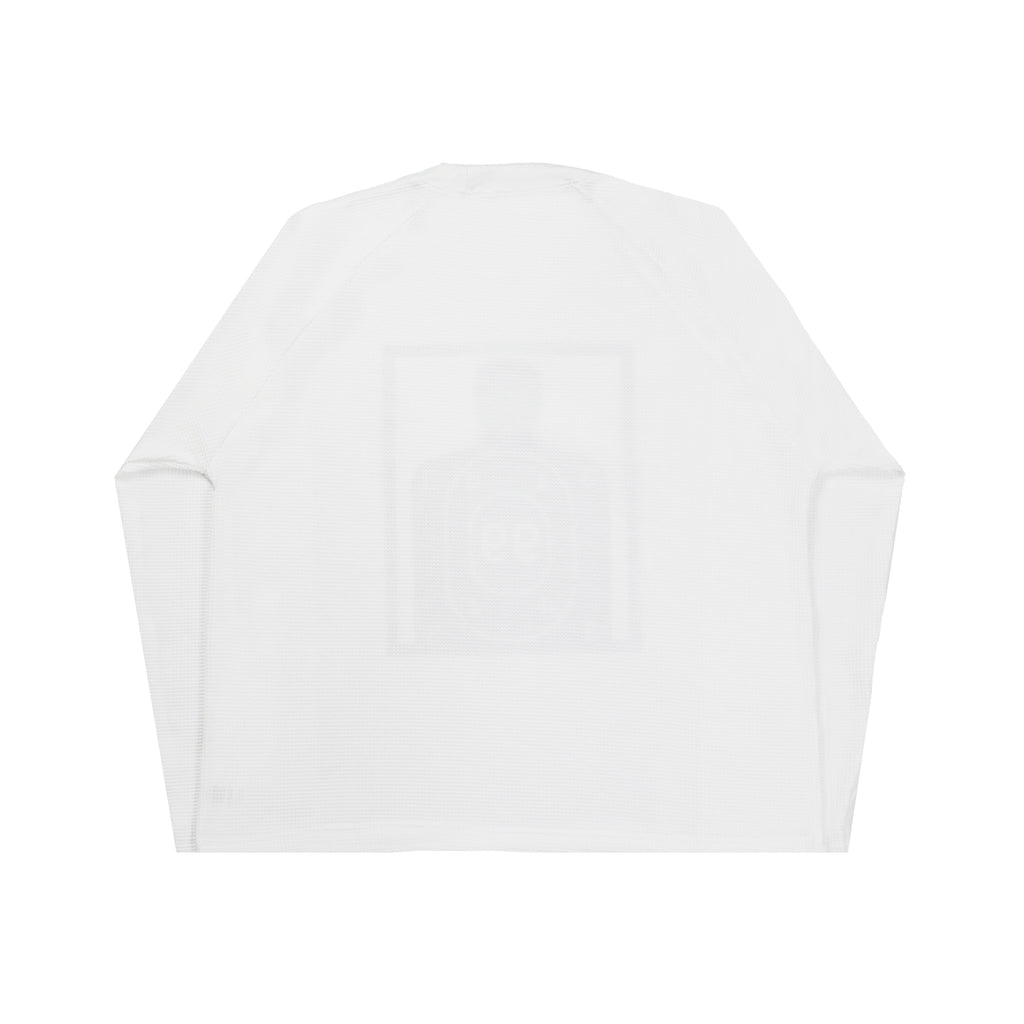 “RECOIL” WAFFLE KNIT LONGSLEEVE - WHITE