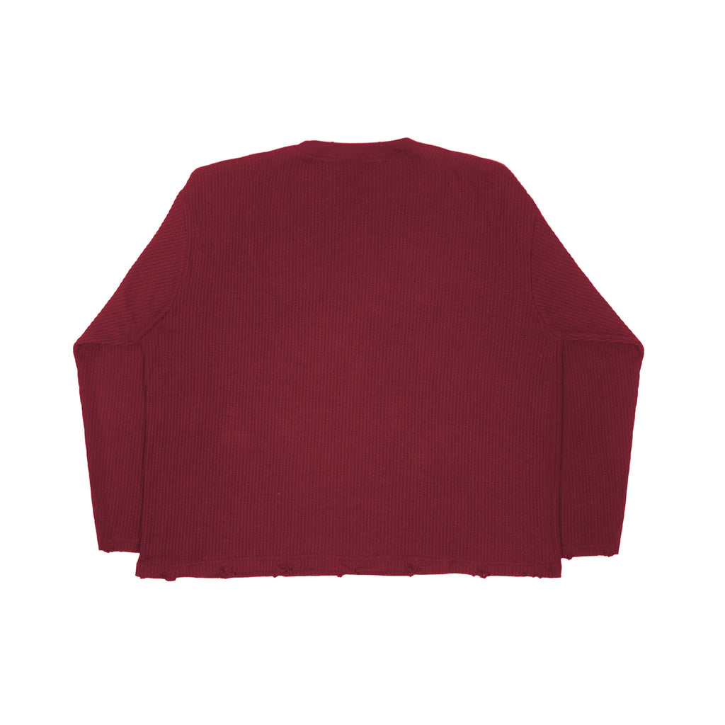 “XRAY" WAFFLE KNIT LONGSLEEVE RED