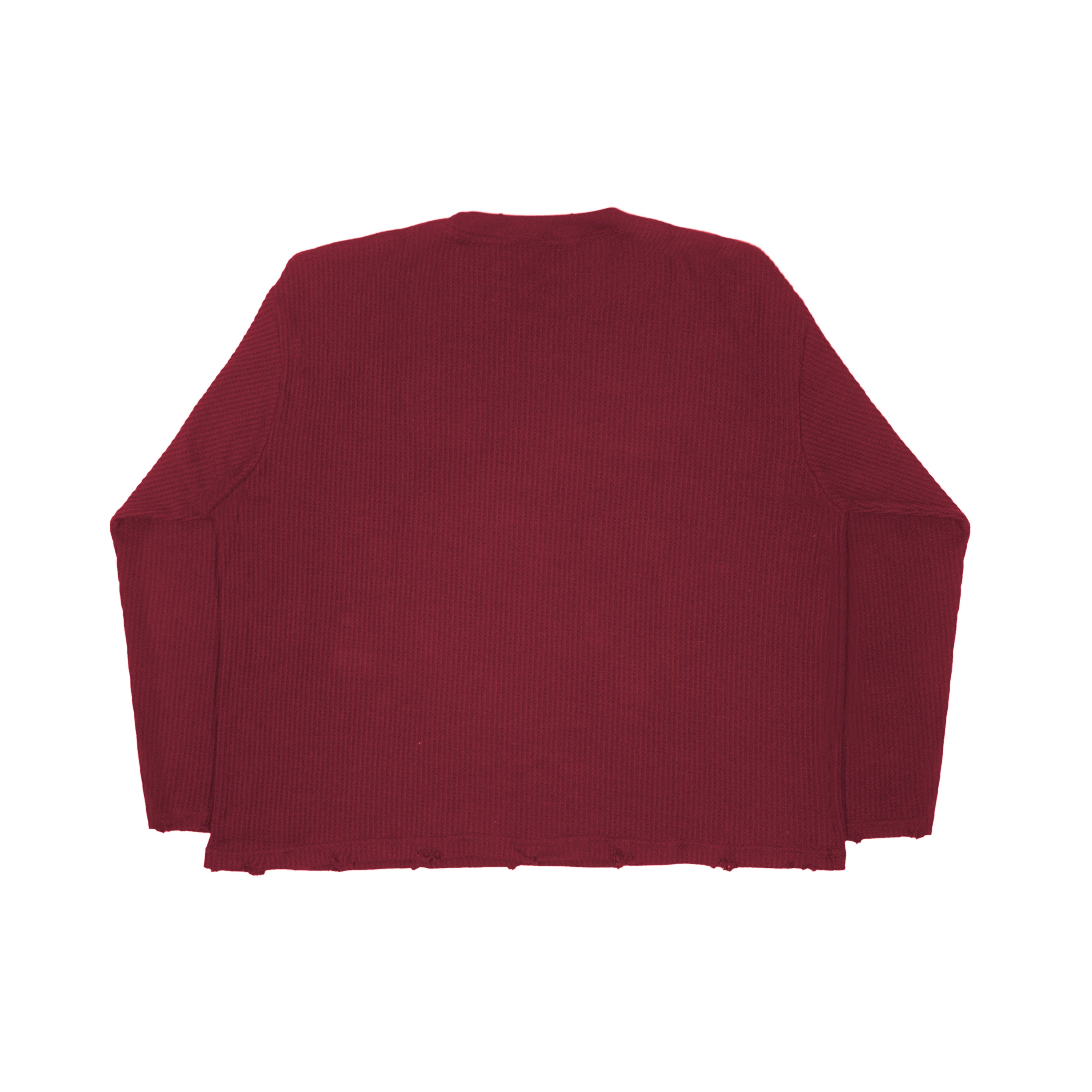 “XRAY" WAFFLE KNIT LONGSLEEVE RED
