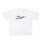 “DEVILS BUTTERFLY” HEAVY TEE WHITE/PURPLE