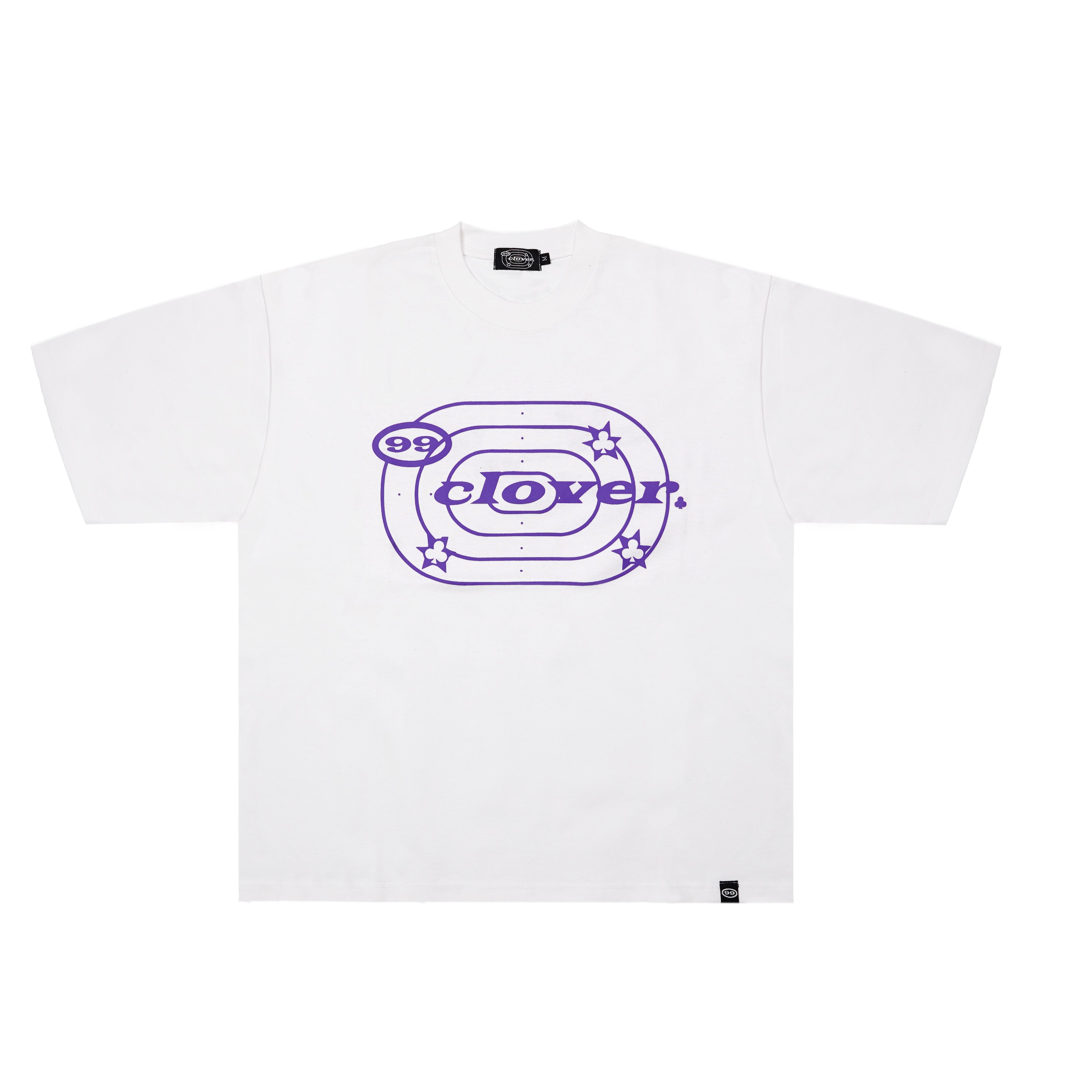 “DEVILS BUTTERFLY” HEAVY TEE WHITE/PURPLE