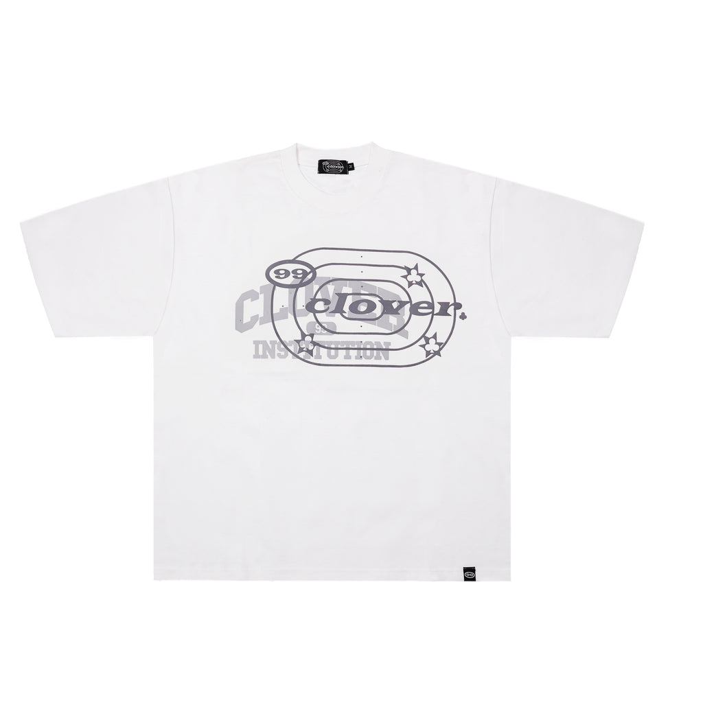 “CLOVER INSTITUTION” HEAVY TEE WHITE
