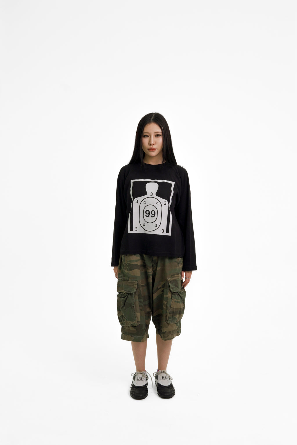 “RECOIL” WAFFLE KNIT LONGSLEEVE - BLACK