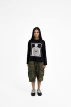 “RECOIL” WAFFLE KNIT LONGSLEEVE - BLACK