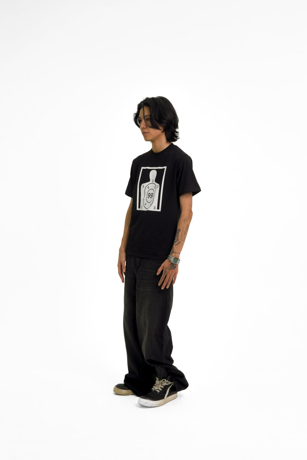 “RECOIL” FITTED TEE - BLACK