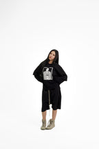 “RECOIL” DOUBLE LAYER LONGSLEEVE TEE - BLACK/BLACK