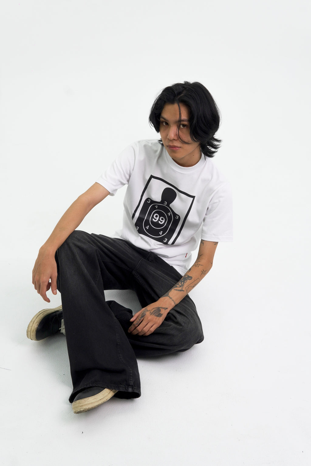 “RECOIL” FITTED TEE - WHITE