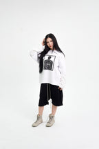 “RECOIL” DOUBLE LAYER LONGSLEEVE TEE - WHITE/WHITE