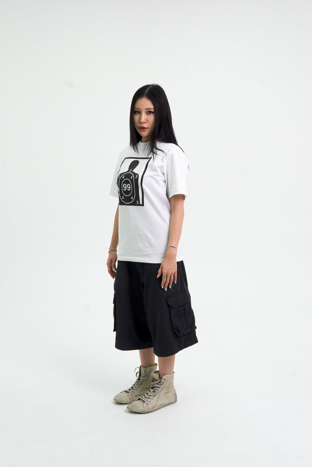 “RECOIL” FITTED TEE - WHITE