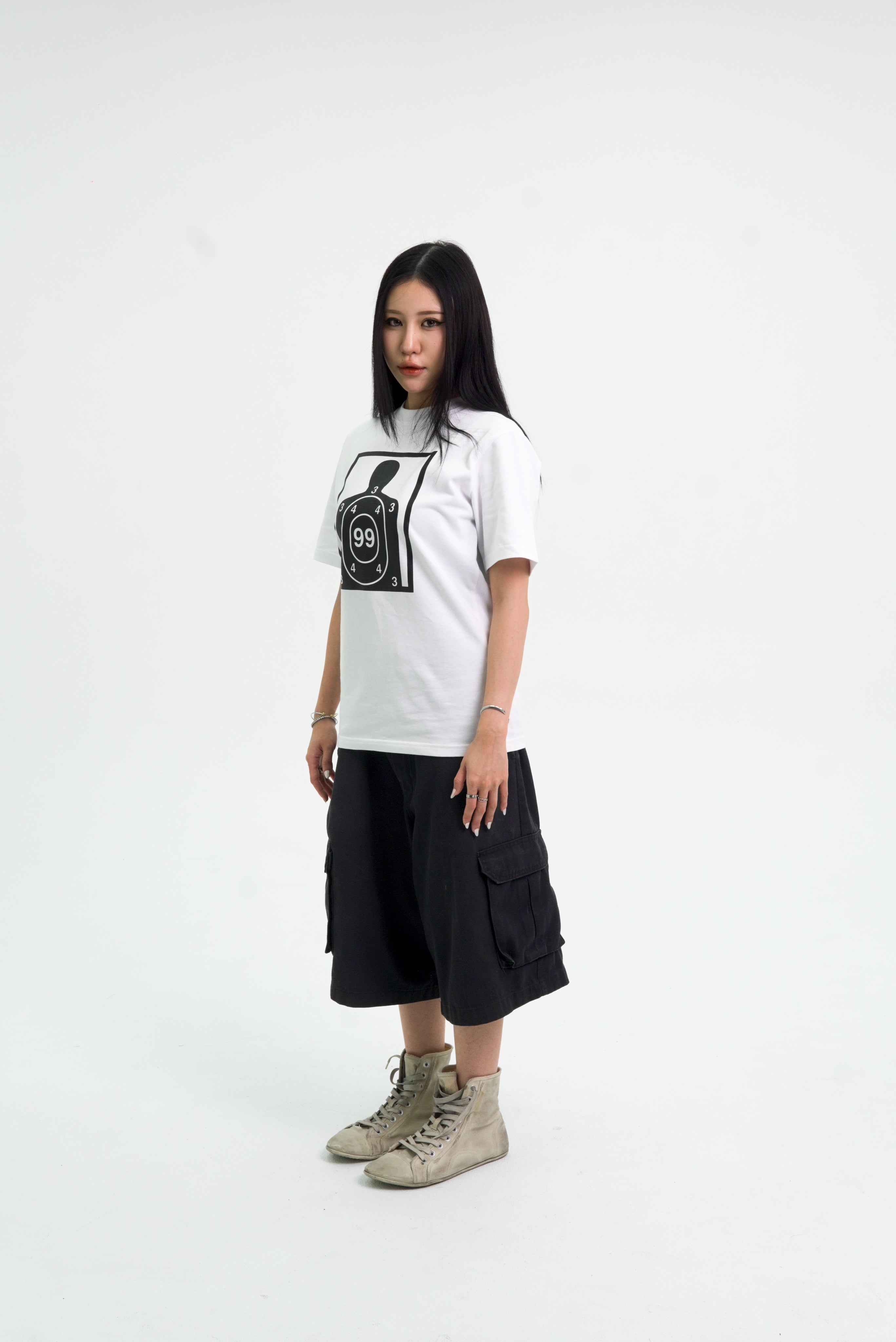 “RECOIL” FITTED TEE - WHITE