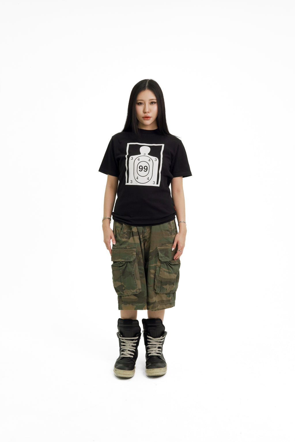 “RECOIL” FITTED TEE - BLACK