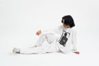 “RECOIL” WAFFLE KNIT LONGSLEEVE - WHITE