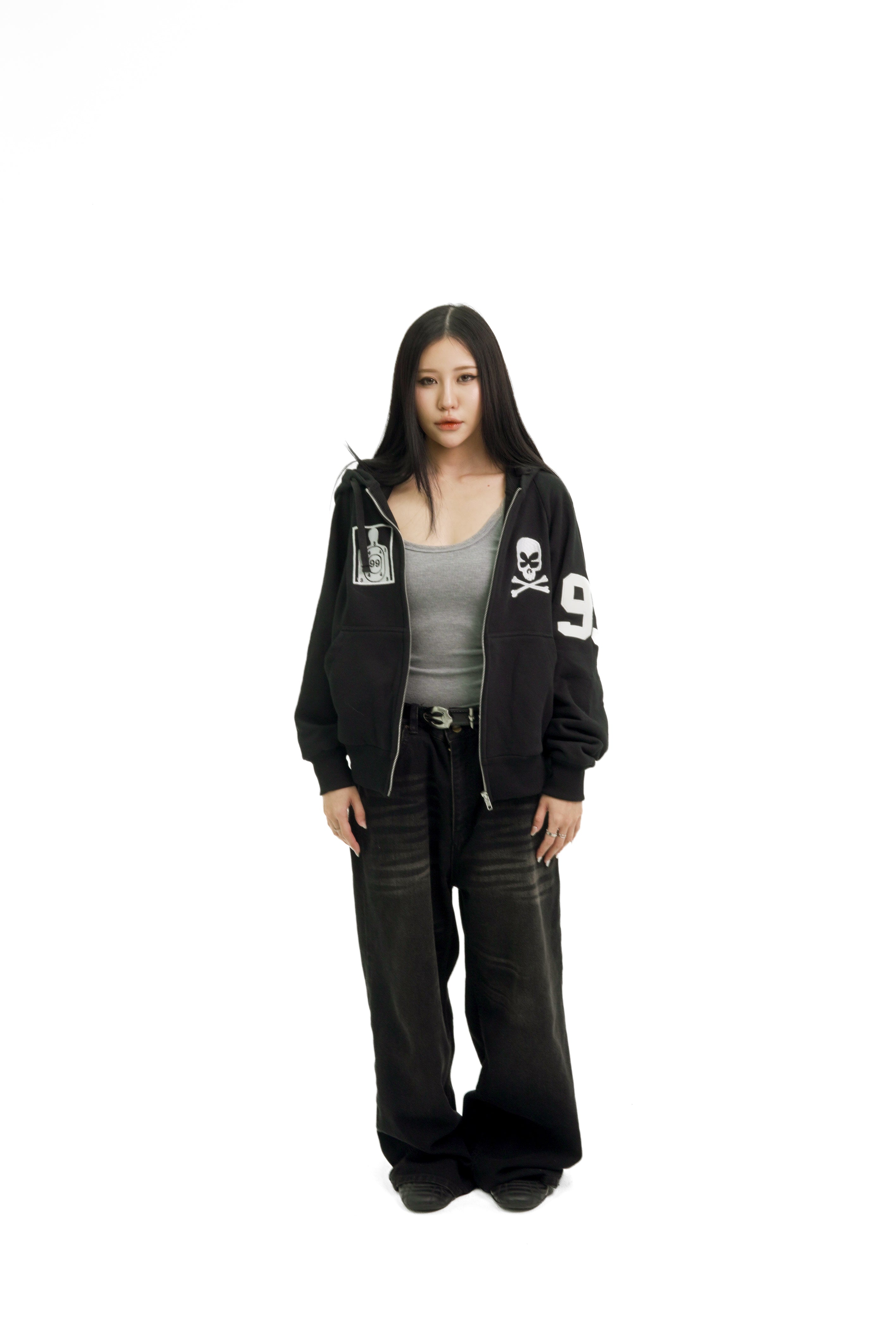 “RECOIL” VARSITY ZIP UP - BLACK