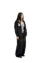 “RECOIL” VARSITY ZIP UP - BLACK