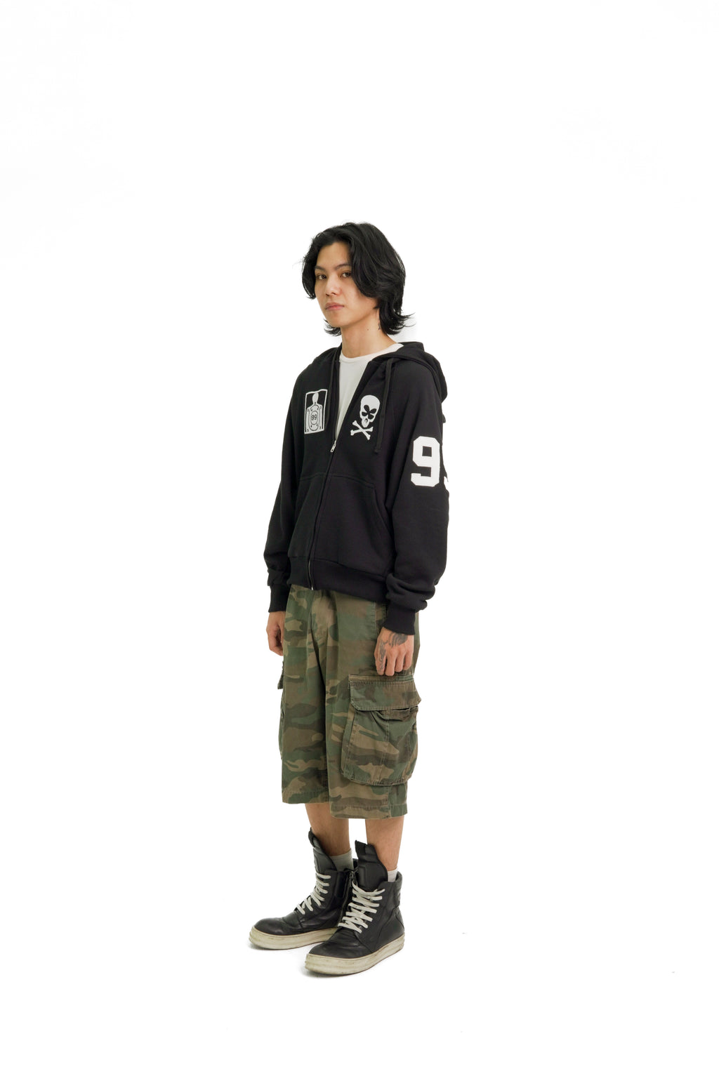 “RECOIL” VARSITY ZIP UP - BLACK