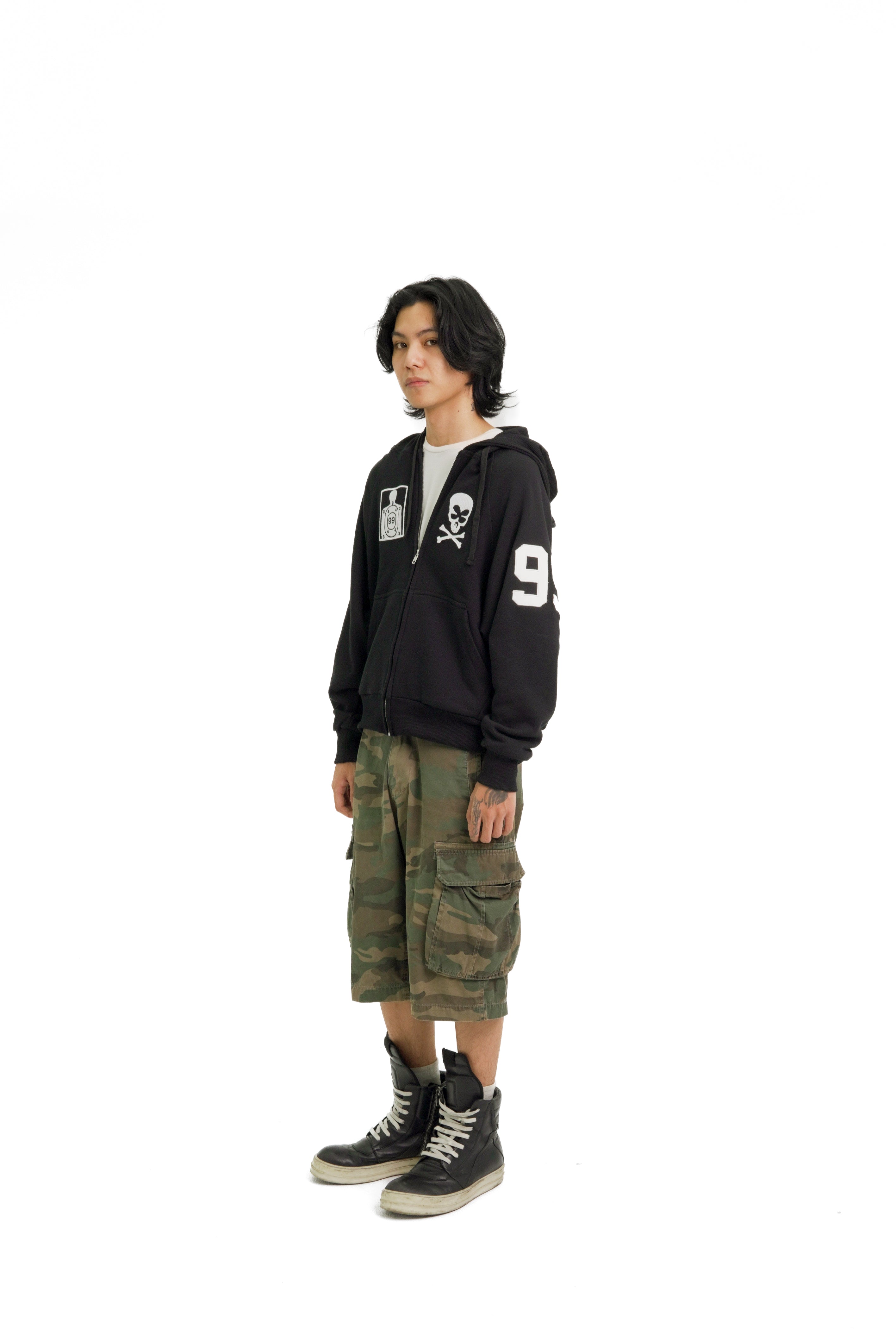“RECOIL” VARSITY ZIP UP - BLACK